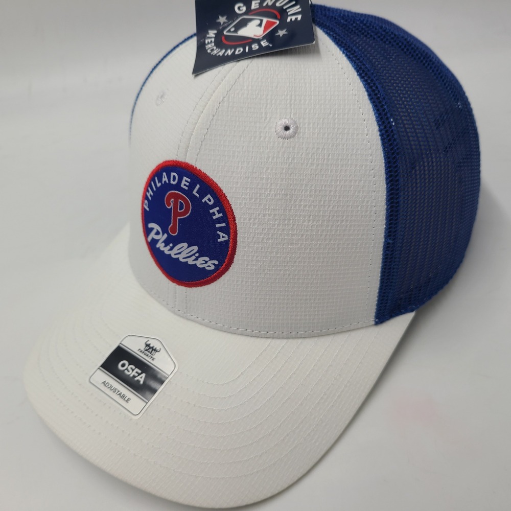 Philadelphia Phillies Hat Snapback Trucker Mesh Fan Favorite White Blue MLB Men